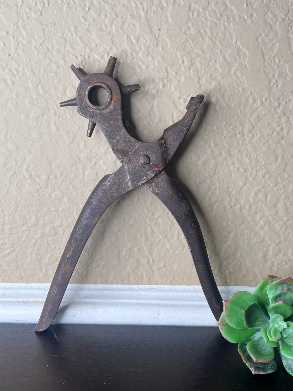 Vintage Marbo West Germany Leather Hole Punch, Rustic Industrial Tool, W Germany